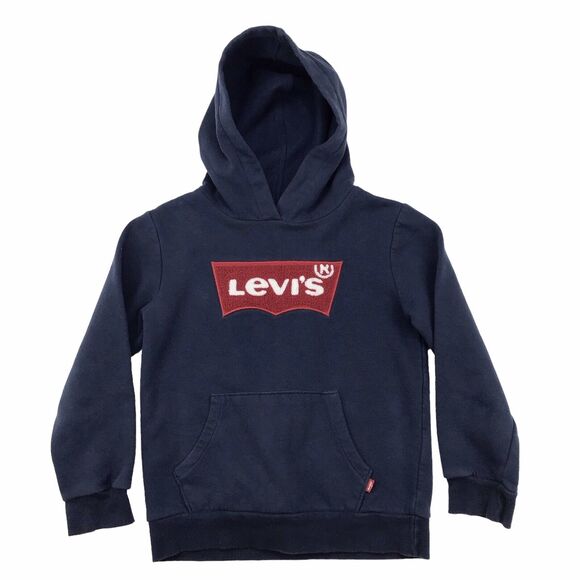 Levi's Boys Youth Navy Hooded Sweatshirt Pullover Size Small - Picture 1 of 5